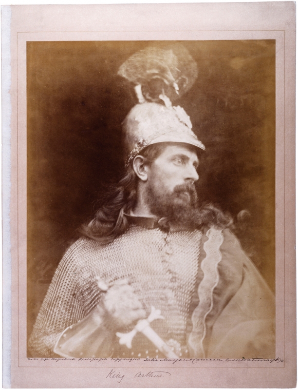Julia Margaret Cameron, King Arthur, c 1874 Royal Photographic Society Collection. The image was made to illustrate Alfred Lord Tennyson's Arthurian epic Idylls of the King, first published in 1859. The model for King Arthur is William Warder, a porter at Yarmouth ferry pier.