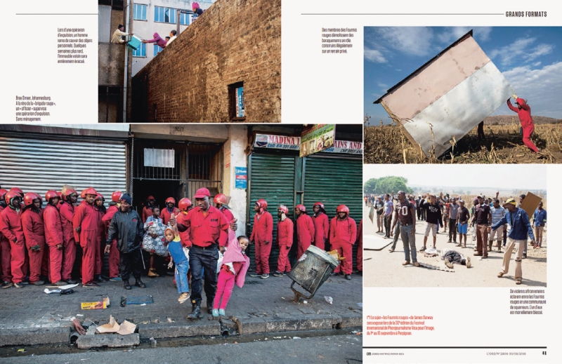 Portfolio by James Oatway about a South African private security company
the ‘Red Ants’ who conduct evictions, August 2018 
