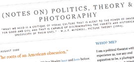 (Notes on) Politics, Theory & Photography